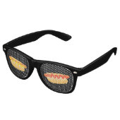 Lunettes De Fête Retro Novelty Hot Dog Black Party (Angulaire)