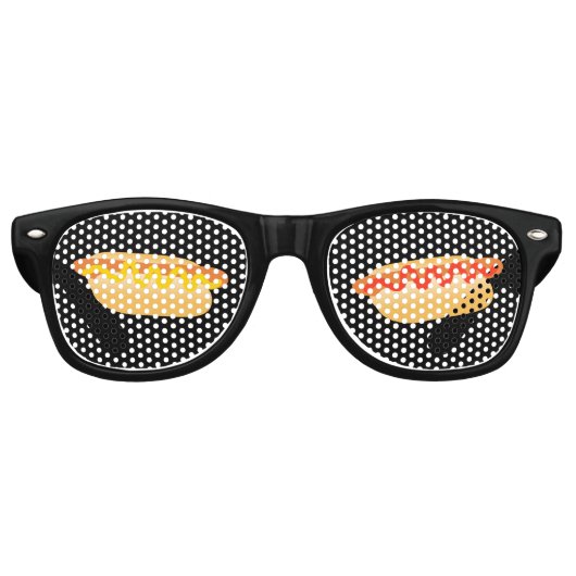 Lunettes De Fête Retro Novelty Hot Dog Black Party (Devant)