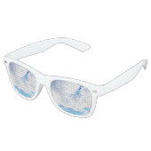 Lunettes De Fête Retro Nuages blancs et ciel bleu (Angulaire)