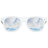 Lunettes De Fête Retro Nuages blancs et ciel bleu (Devant)