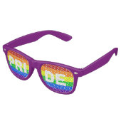 Lunettes De Fête Retro Nuances arc-en-ciel gay pride (Angulaire)