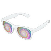 Lunettes De Fête Retro nuances de fête en spirale arc-en-ciel (Angulaire)