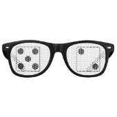 Lunettes De Fête Retro Numéros DICE pips 5 & 2 + vos idées (Devant)