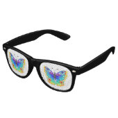 Lunettes De Fête Retro Oeil de paon arc-en-ciel (Angulaire)