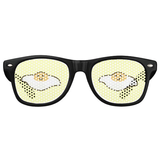 Lunettes De Fête Retro OEuf frit Kawaii (Devant)