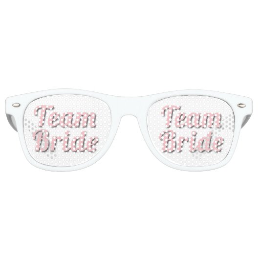 Lunettes De Fête Retro Ombre rose de l'équipe (Devant)