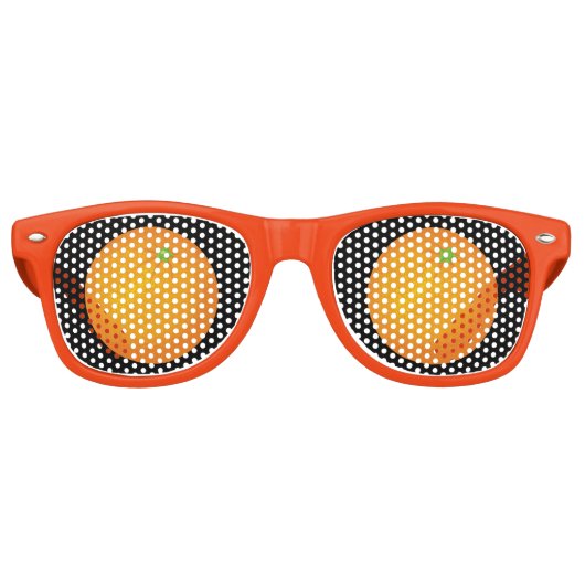 Lunettes De Fête Retro Orange (Devant)
