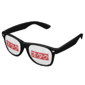 Lunettes De Fête Retro OTAKU 8 bits Pixel japonais Katakana BLOC (Angulaire)