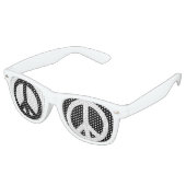 Lunettes De Fête Retro Paix noir et blanc (Angulaire)