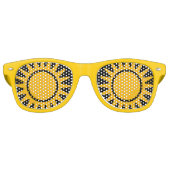 Lunettes De Fête Retro Palm Springs Party Jaune soleil (Devant)