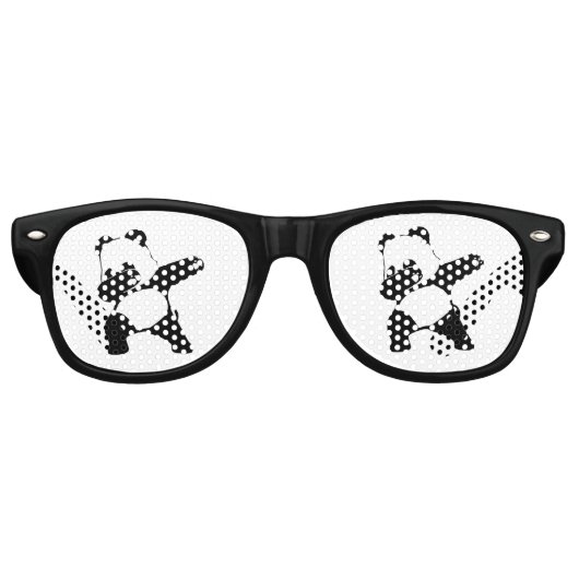 Lunettes De Fête Retro Panda qui dab (Devant)