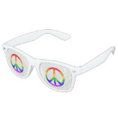 Lunettes De Fête Retro Panneau de paix Rainbow (Angulaire)