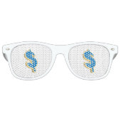 Lunettes De Fête Retro Panneau dollar (Devant)