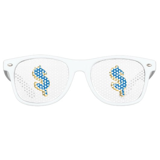 Lunettes De Fête Retro Panneau dollar (Devant)