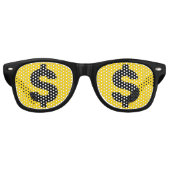 Lunettes De Fête Retro Panneau dollar (Devant)