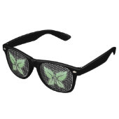 Lunettes De Fête Retro Papillon à menthe (Angulaire)
