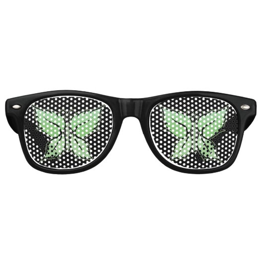 Lunettes De Fête Retro Papillon à menthe (Devant)