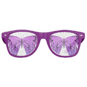 Lunettes De Fête Retro Papillon en nuances de violet (Devant)
