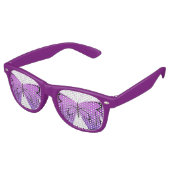 Lunettes De Fête Retro Papillon en nuances de violet (Angulaire)