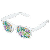 Lunettes De Fête Retro Paradis tropical (Angulaire)