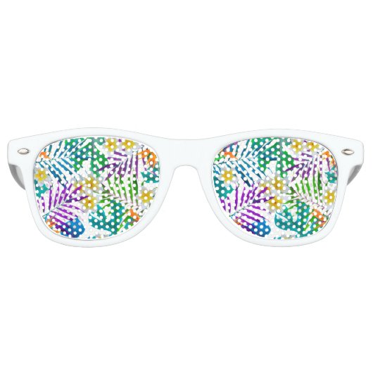 Lunettes De Fête Retro Paradis tropical (Devant)