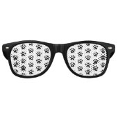 Lunettes De Fête Retro Parti Motif Empreinte de patte Shades (Devant)