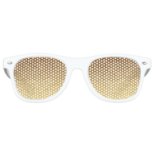 Lunettes De Fête Retro Parties scintillant Gold Faux Ombre (Devant)
