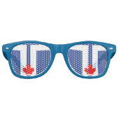 Lunettes De Fête Retro Party Shades Sunglasses with flag of Toronto (Devant)