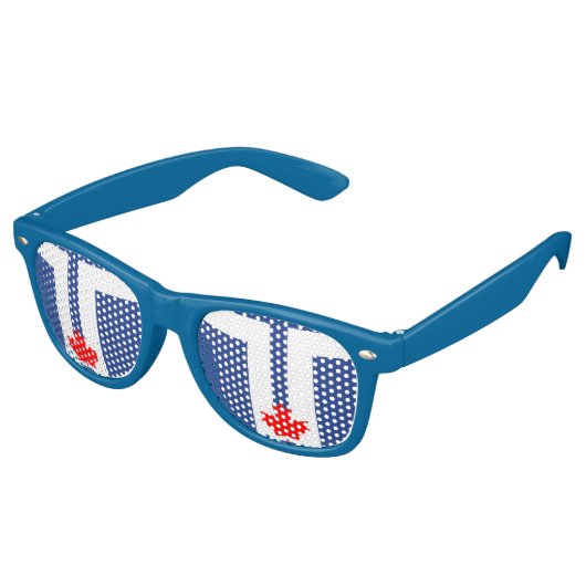 Lunettes De Fête Retro Party Shades Sunglasses with flag of Toronto (Angulaire)