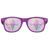 Lunettes De Fête Retro Pastel Crème glacée Cone goutte (Devant)