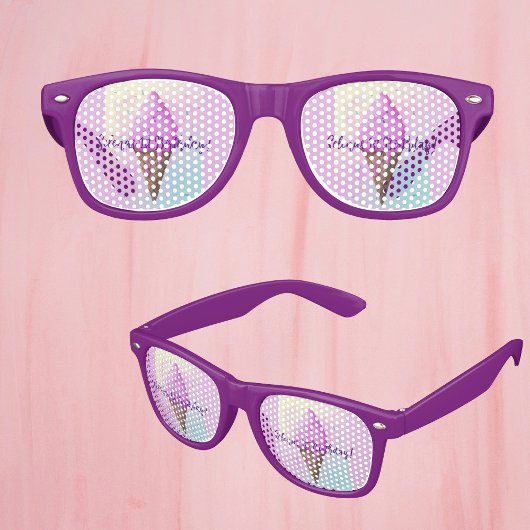 Lunettes De Fête Retro Pastel Crème glacée Cone goutte