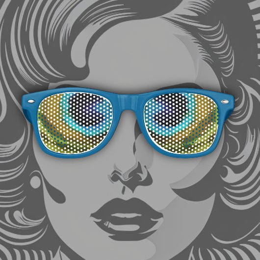 Lunettes De Fête Retro Peacock