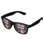 Lunettes De Fête Retro Père Noël Avec Drapeau De Thaïlande (Angulaire)
