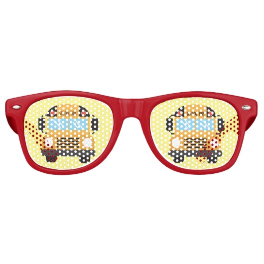 Lunettes De Fête Retro Pilote de bus scolaire Cute (Devant)