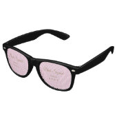 Lunettes De Fête Retro Pink golden bridesmaid équipe ajouter nom girly (Angulaire)