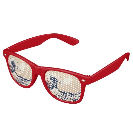 Lunettes De Fête Retro Pixel Tsunami 8 bits Pixel Art (Angulaire)