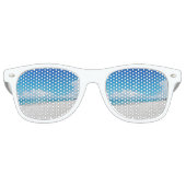 Lunettes De Fête Retro Plage tropicale de sable blanc (Devant)