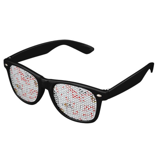 Lunettes De Fête Retro Plateau De Cartes De Jeu Éparpillées, (Angulaire)