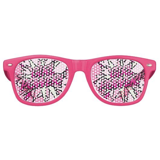 Lunettes De Fête Retro Pouvoir Féminin Rose Amusant Moderne (Devant)