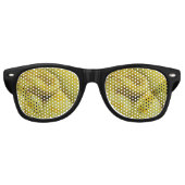 Lunettes De Fête Retro Python birman jaune (Devant)