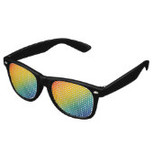 Lunettes De Fête Retro rainbow abstract gradient party sunglasses (Angulaire)