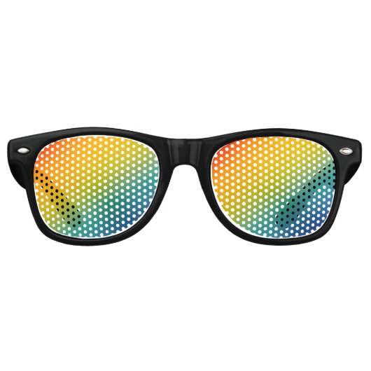 Lunettes De Fête Retro rainbow abstract gradient party sunglasses (Devant)
