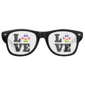 Lunettes De Fête Retro Rainbow paw (Devant)
