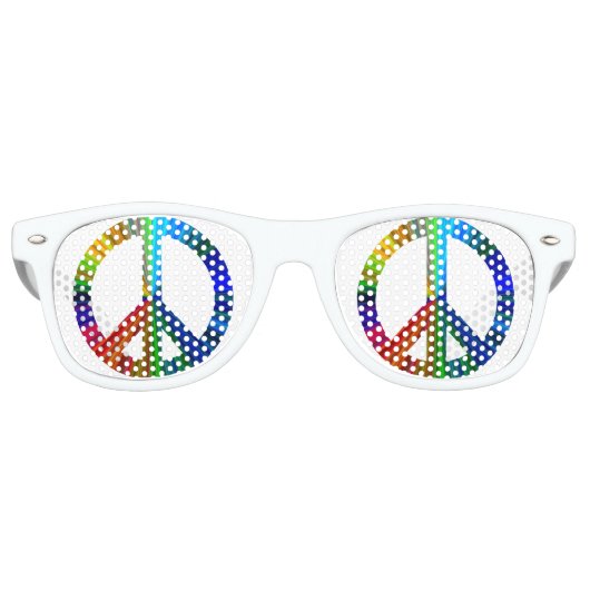 Lunettes De Fête Retro Rainbow Peace (Devant)
