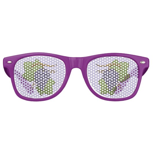 Lunettes De Fête Retro Raisins de Lilac (Devant)