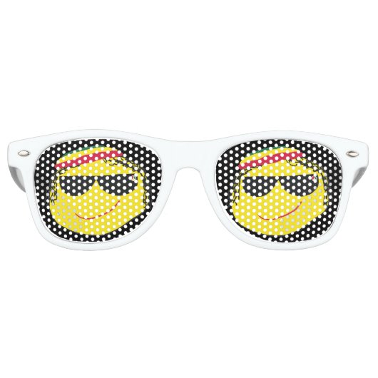 Lunettes De Fête Retro Rasta Emoji (Devant)