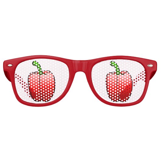 Lunettes De Fête Retro Red Bell Pepper (Devant)
