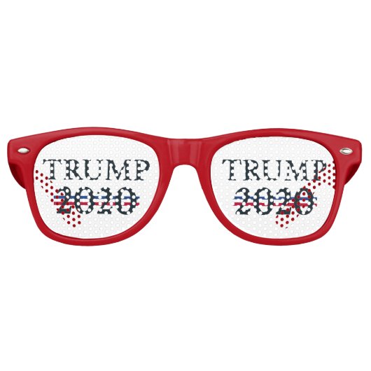 Lunettes De Fête Retro Réélire Trump 2020 quatre ans de plus (Devant)