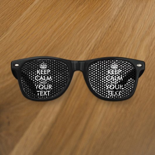 Lunettes De Fête Retro Restez calme et continuez - Créez votre propre