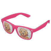 Lunettes De Fête Retro Retriever doré (Angulaire)